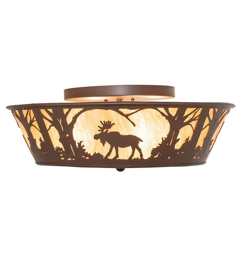 Meyda Tiffany 264273 Four Light Flushmount, Cafe Noir