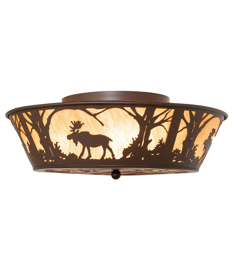 Meyda Tiffany 264273 Four Light Flushmount, Cafe Noir