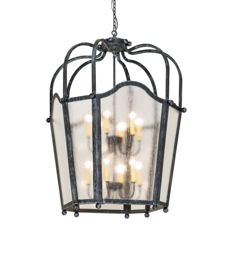 Meyda Tiffany 264549 12 Light Pendant, Antique Iron Gate