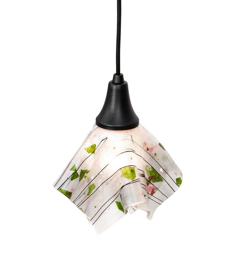 Meyda Tiffany 265908 One Light Mini Pendant, Black Metal
