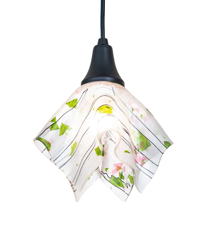 Meyda Tiffany 265908 One Light Mini Pendant, Black Metal
