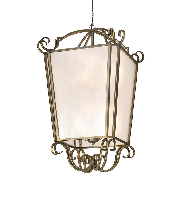 Meyda Tiffany 266173 Six Light Pendant, Antique Brass