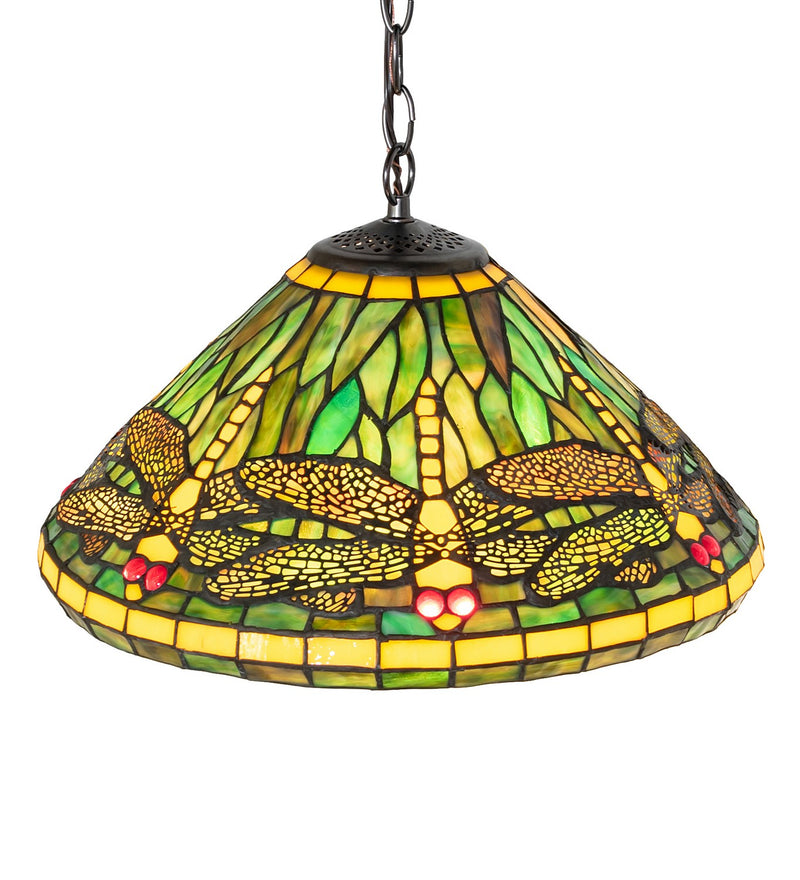 Meyda Tiffany 266608 Three Light Pendant, Mahogany Bronze