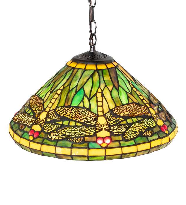Meyda Tiffany 266608 Three Light Pendant, Mahogany Bronze
