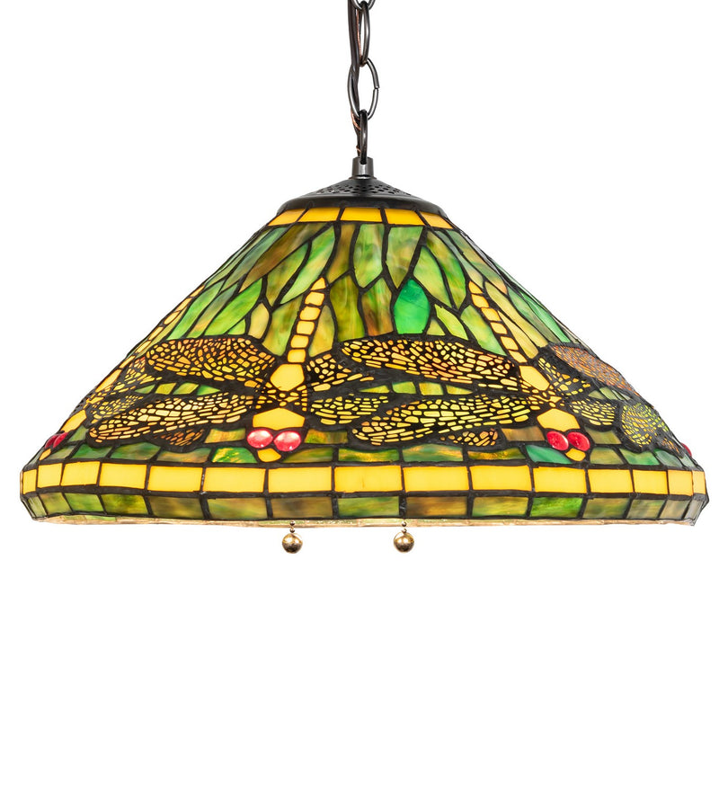 Meyda Tiffany 266608 Three Light Pendant, Mahogany Bronze