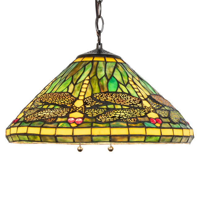Meyda Tiffany 266608 Three Light Pendant, Mahogany Bronze