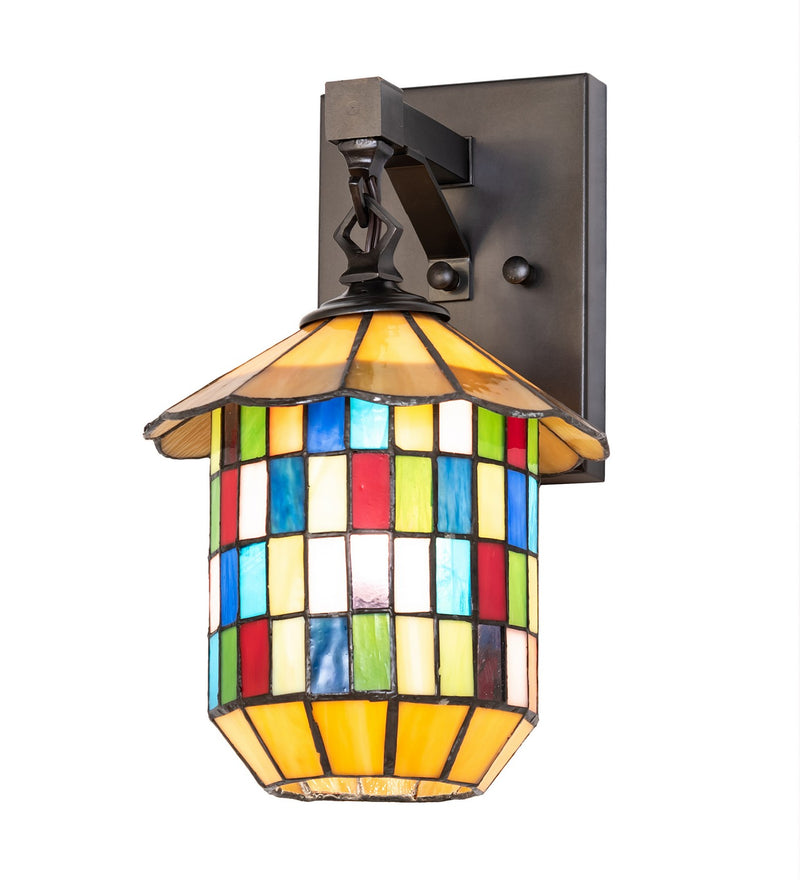 Meyda Tiffany 266760 One Light Wall Sconce, Craftsman Brown