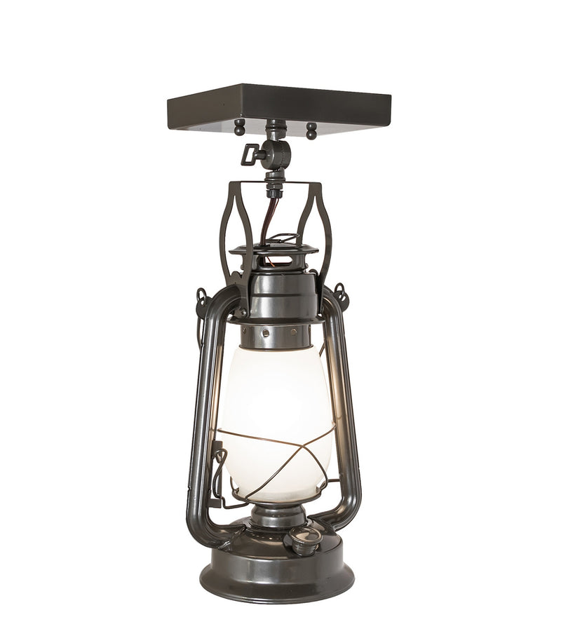 Meyda Tiffany 267007 One Light Flushmount, Exterior Oil Rubbed Bronze
