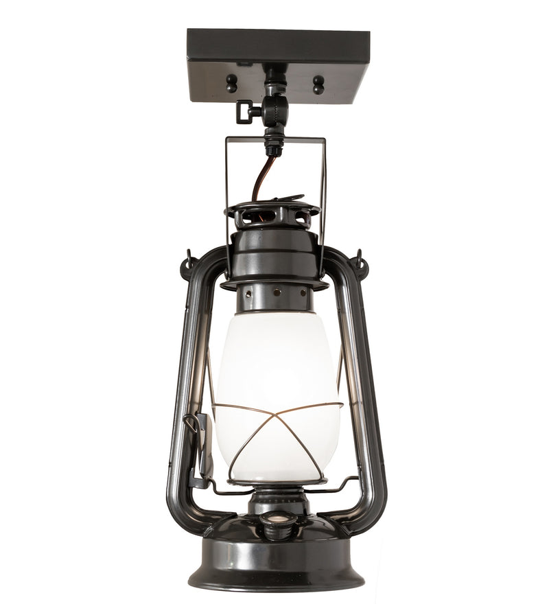 Meyda Tiffany 267007 One Light Flushmount, Exterior Oil Rubbed Bronze