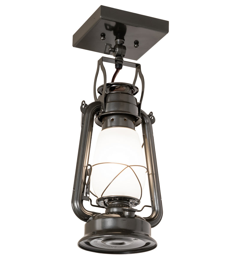Meyda Tiffany 267007 One Light Flushmount, Exterior Oil Rubbed Bronze