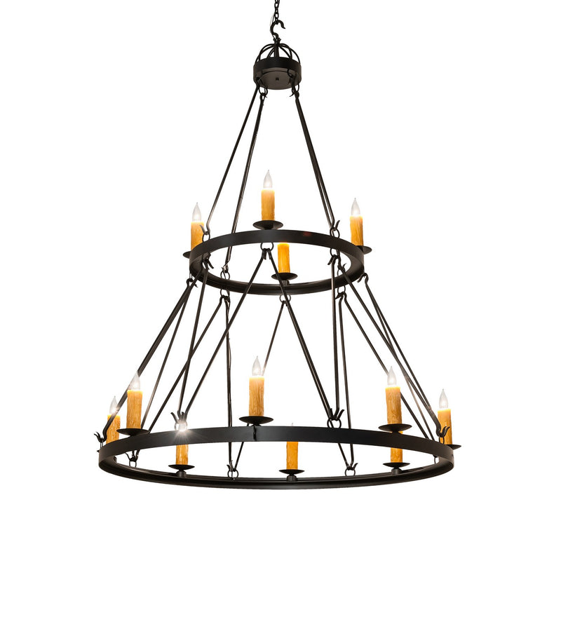 Meyda Tiffany 267209 12 Light Chandelier, Solar Black