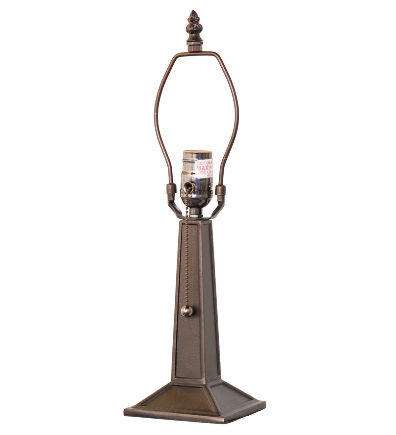 Meyda Tiffany 29124 One Light Table Base, Mahogany Bronze