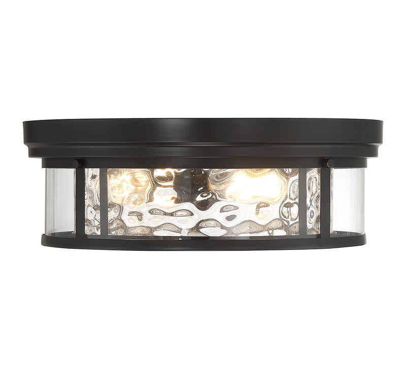 Lighting One E V6-L6-4906-4-89 Four Light Flush Mount, Matte Black