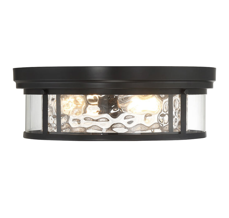 Lighting One E V6-L6-4906-4-89 Four Light Flush Mount, Matte Black
