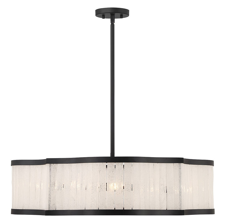 Lighting One E V6-L7-2901-8-89 Eight Light Pendant, Matte Black