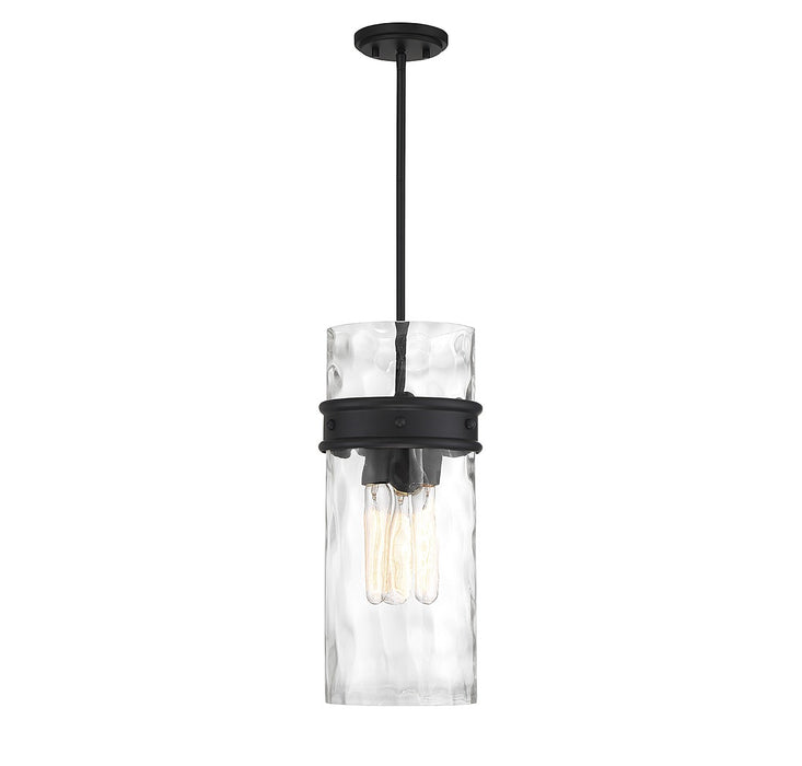 Lighting One E V6-L7-3704-3-89 Three Light Pendant, Matte Black