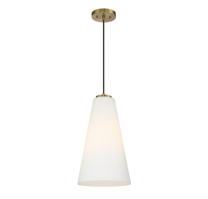 Lighting One E V6-L7-5001-1-322 One Light Pendant, Warm Brass