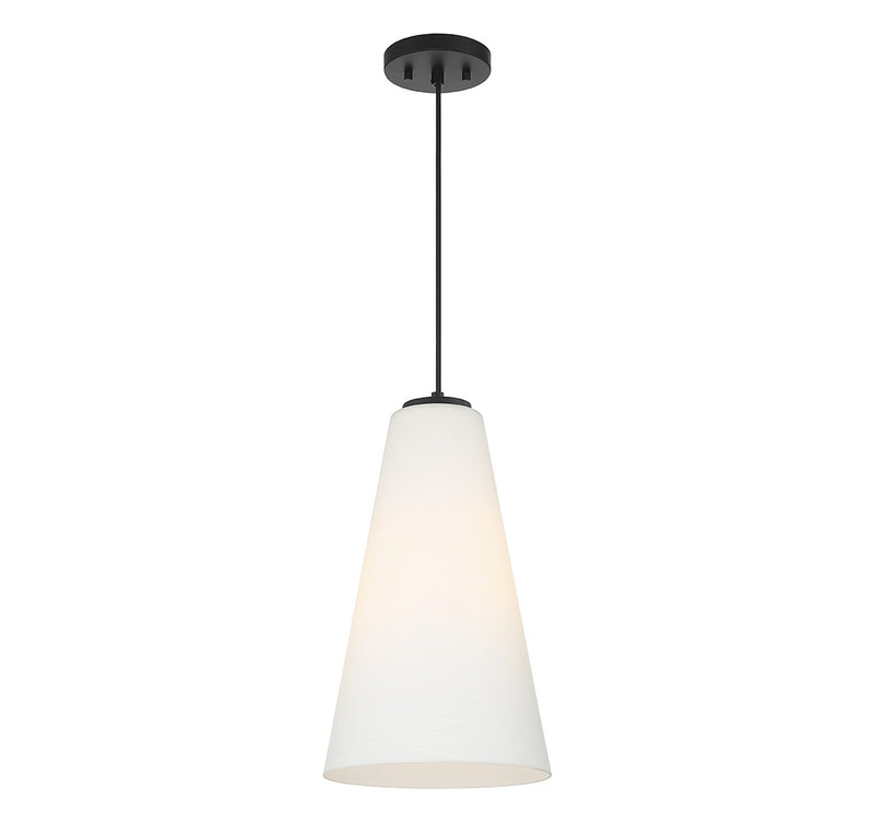 Lighting One E V6-L7-5001-1-89 One Light Pendant, Matte Black