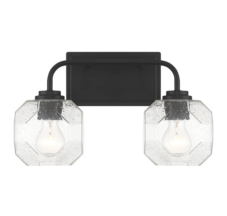 Lighting One E V6-L8-4399-2-BK Two Light Bathroom Vanity, Matte Black