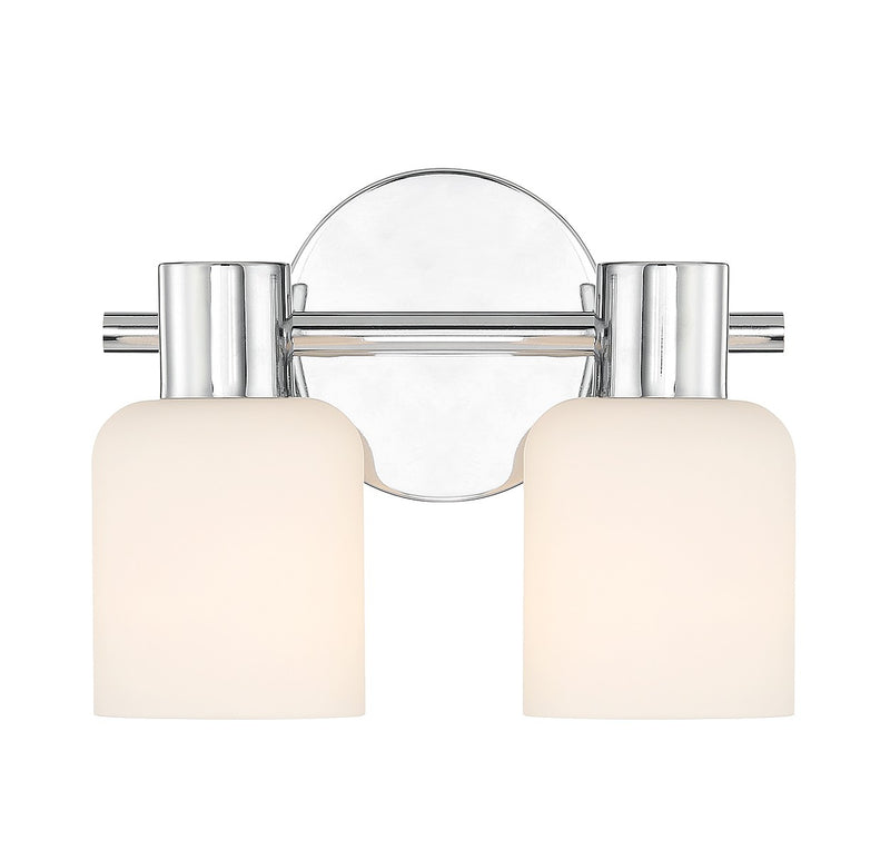 Lighting One E V6-L8-9022-2-11 Two Light Bathroom Vanity, Chrome