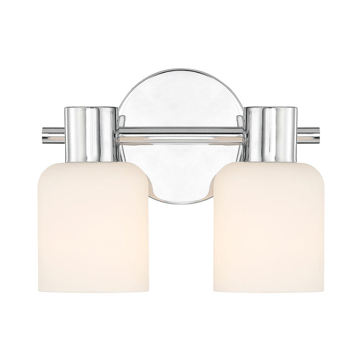 Lighting One E V6-L8-9022-2-11 Two Light Bathroom Vanity, Chrome