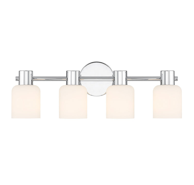 Lighting One E V6-L8-9022-4-11 Four Light Bathroom Vanity, Chrome
