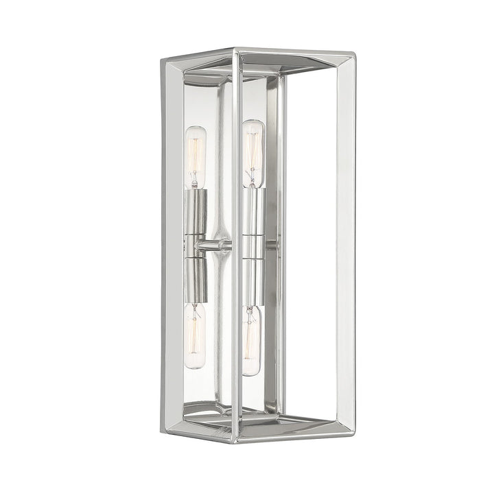 Lighting One E V6-L9-2424-2-109 Two Light Wall Sconce, Polished Nickel