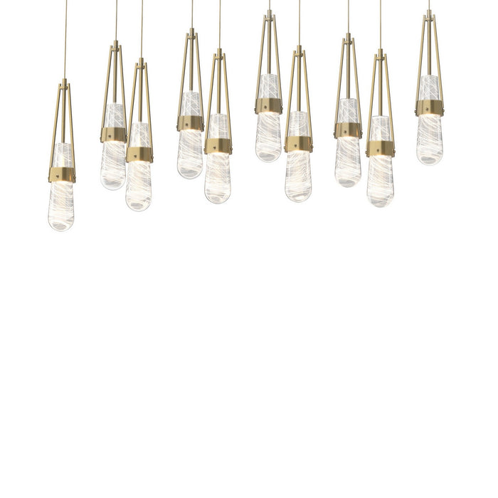 Hubbardton Forge 131200-SKT-LONG-86-YJ0434 LED Pendant, Modern Brass