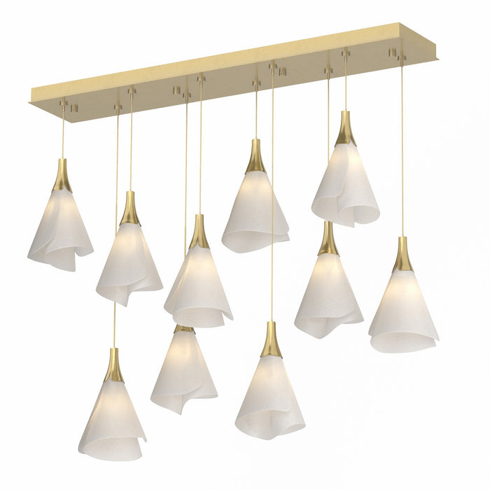 Hubbardton Forge 131202-SKT-STND-86-SH1987 LED Pendant, Modern Brass