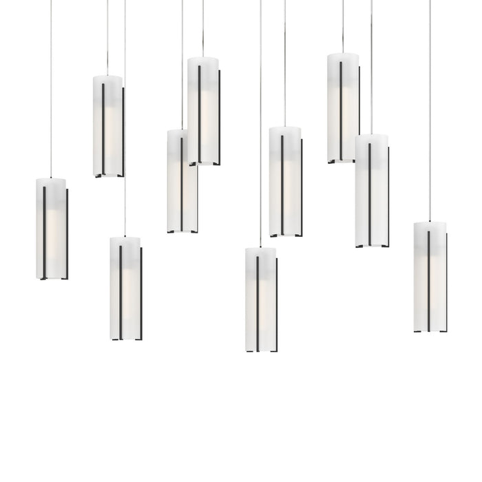 Hubbardton Forge 131204-SKT-LONG-10-GG0065 LED Pendant, Black
