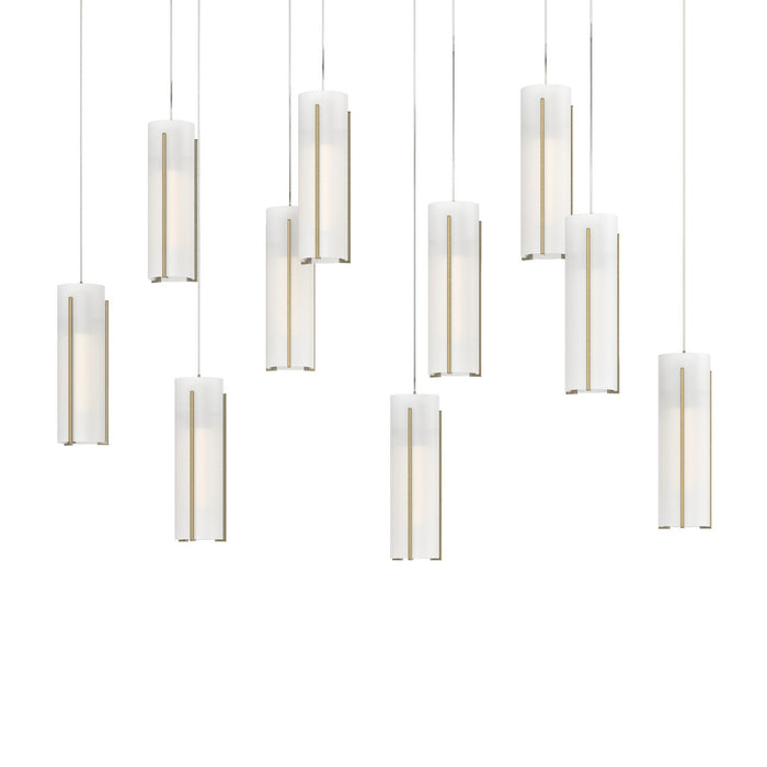 Hubbardton Forge 131204-SKT-LONG-86-GG0065 LED Pendant, Modern Brass