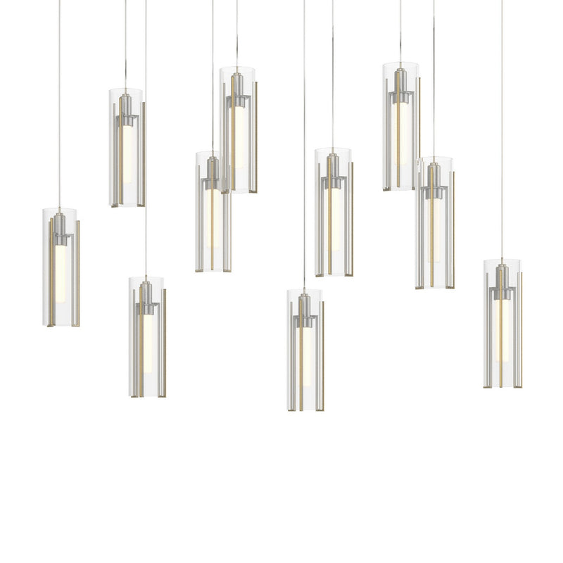 Hubbardton Forge 131204-SKT-LONG-86-ZM0065 LED Pendant, Modern Brass