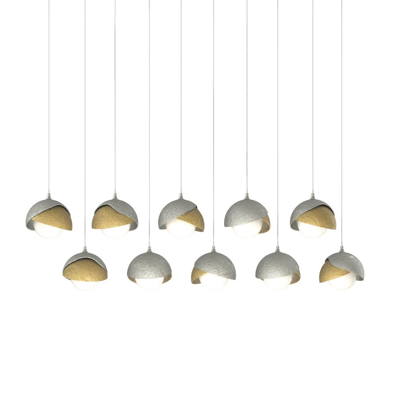 Hubbardton Forge 131205-SKT-LONG-85-86-GG0711 LED Pendant, Sterling
