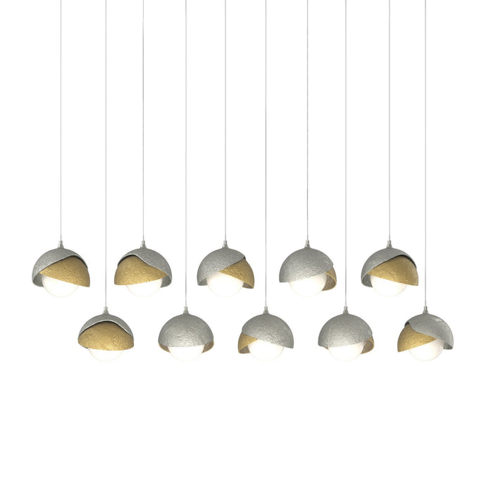 Hubbardton Forge 131205-SKT-LONG-85-86-GG0711 LED Pendant, Sterling