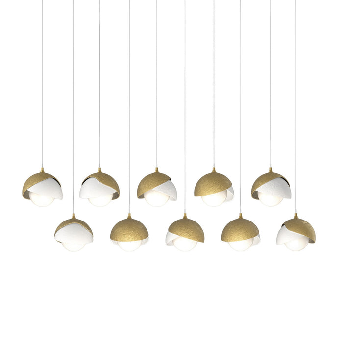 Hubbardton Forge 131205-SKT-LONG-86-02-GG0711 LED Pendant, Modern Brass
