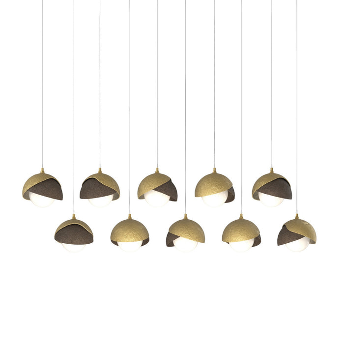 Hubbardton Forge 131205-SKT-LONG-86-05-GG0711 LED Pendant, Modern Brass