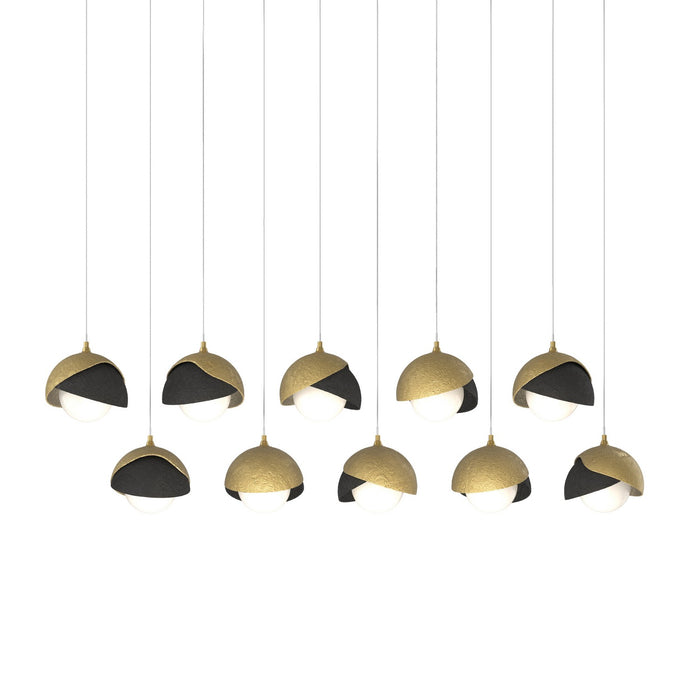 Hubbardton Forge 131205-SKT-LONG-86-10-GG0711 LED Pendant, Modern Brass