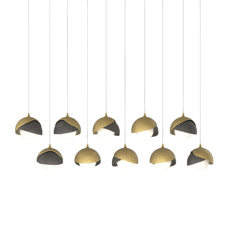 Hubbardton Forge 131205-SKT-LONG-86-20-GG0711 LED Pendant, Modern Brass