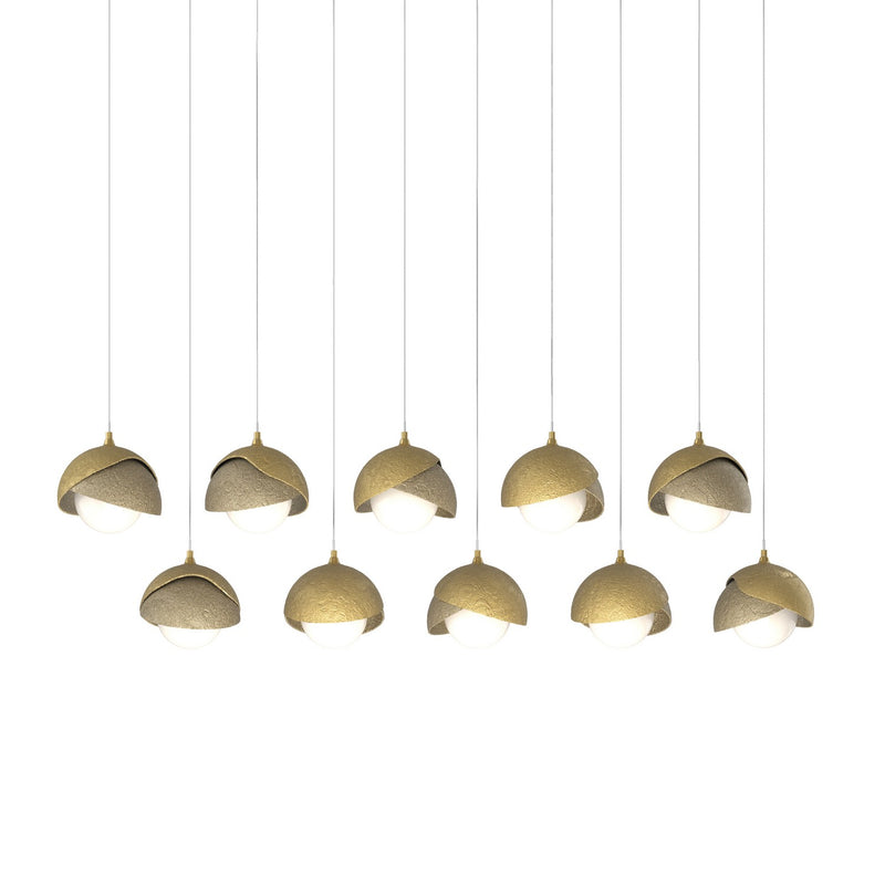 Hubbardton Forge 131205-SKT-LONG-86-84-GG0711 LED Pendant, Modern Brass