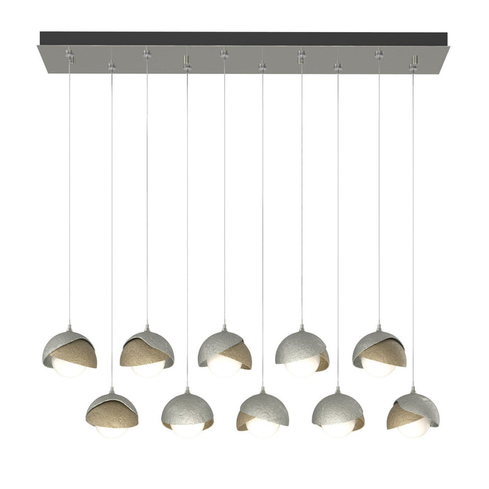 Hubbardton Forge 131205-SKT-STND-85-84-GG0711 LED Pendant, Sterling
