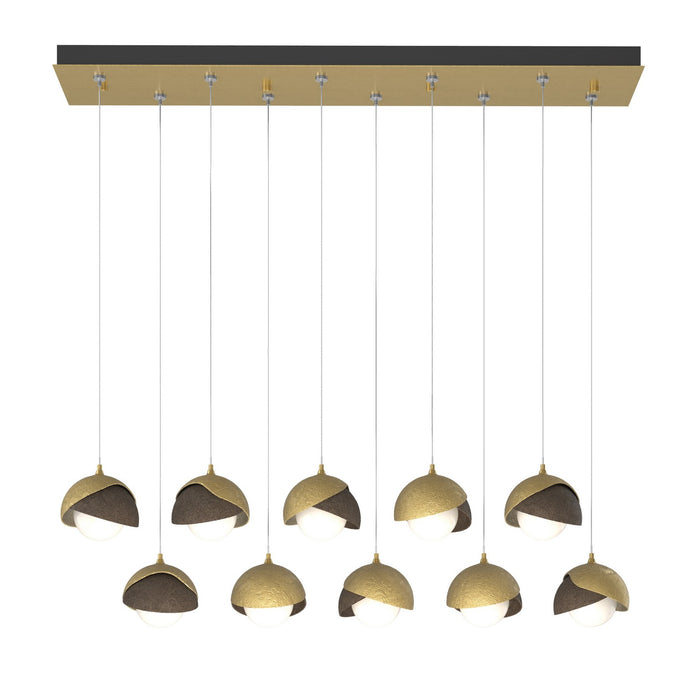Hubbardton Forge 131205-SKT-STND-86-05-GG0711 LED Pendant, Modern Brass