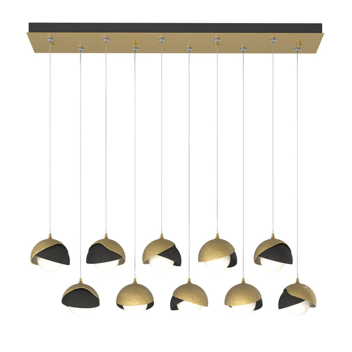 Hubbardton Forge 131205-SKT-STND-86-10-GG0711 LED Pendant, Modern Brass