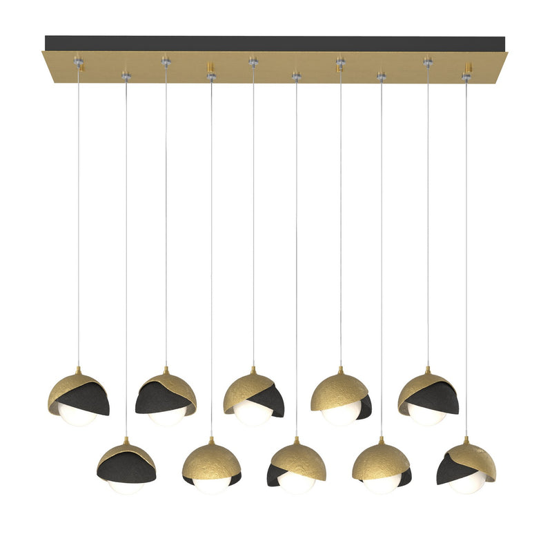 Hubbardton Forge 131205-SKT-STND-86-10-GG0711 LED Pendant, Modern Brass