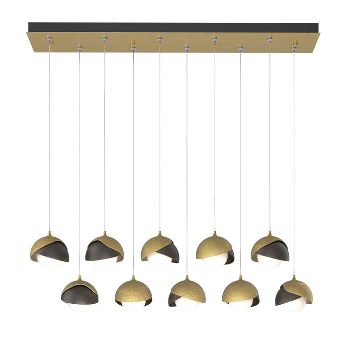 Hubbardton Forge 131205-SKT-STND-86-14-GG0711 LED Pendant, Modern Brass