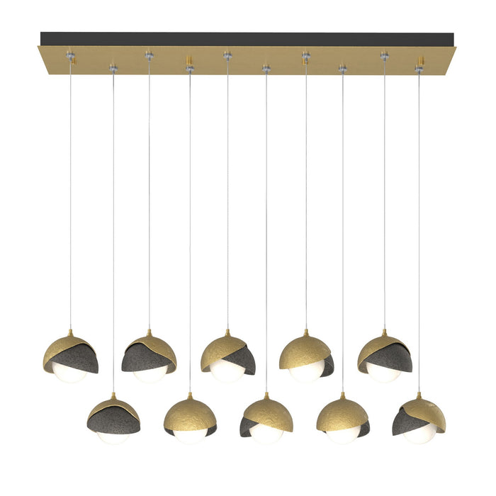 Hubbardton Forge 131205-SKT-STND-86-20-GG0711 LED Pendant, Modern Brass