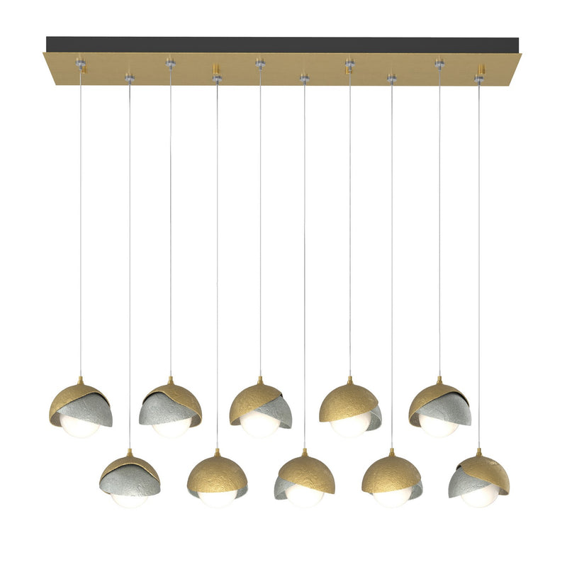 Hubbardton Forge 131205-SKT-STND-86-82-GG0711 LED Pendant, Modern Brass