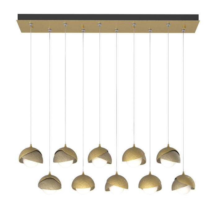 Hubbardton Forge 131205-SKT-STND-86-84-GG0711 LED Pendant, Modern Brass