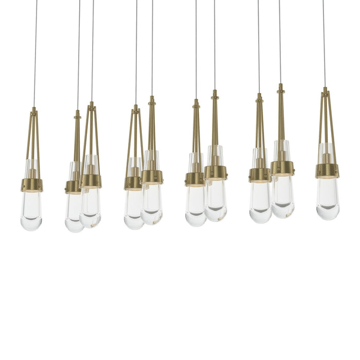 Hubbardton Forge 131207-SKT-LONG-86-ZM0434 LED Pendant, Modern Brass