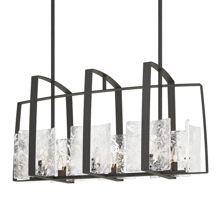 Hubbardton Forge 131311-SKT-MULT-20-YR0699 Eight Light Linear Pendant, Natural Iron