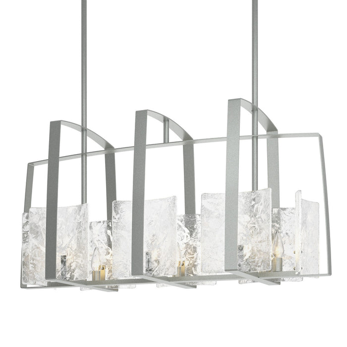 Hubbardton Forge 131311-SKT-MULT-82-YR0699 Eight Light Linear Pendant, Vintage Platinum